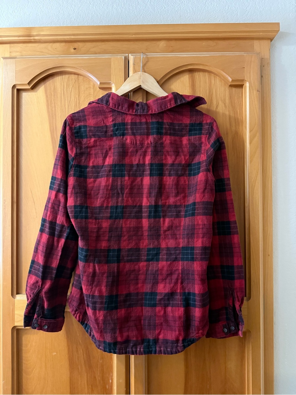 Woolrich Red and Black Plaid Women's Flannel Shirt - Picture 2 of 5